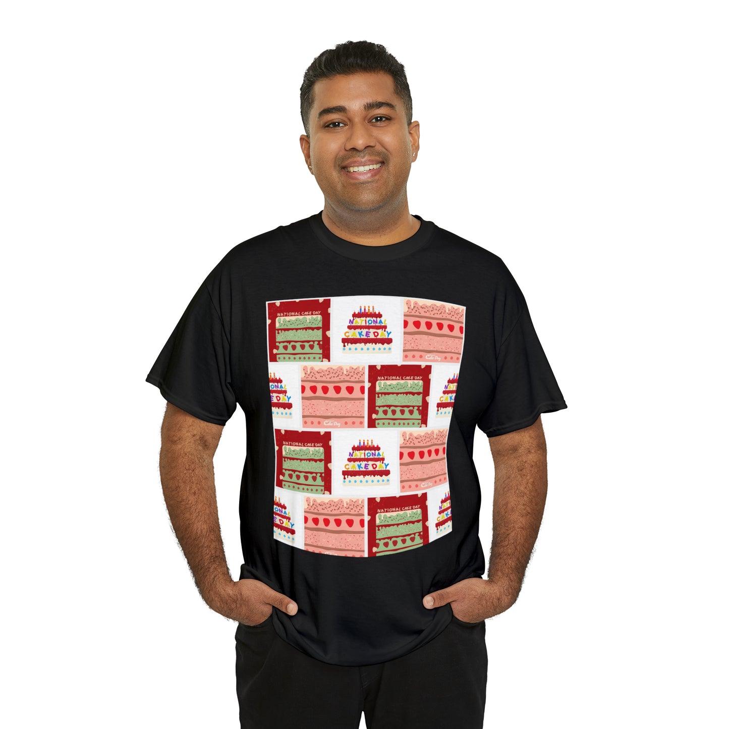 National Cake Day Unisex Heavy Cotton Tee Express Delivery in Continental US