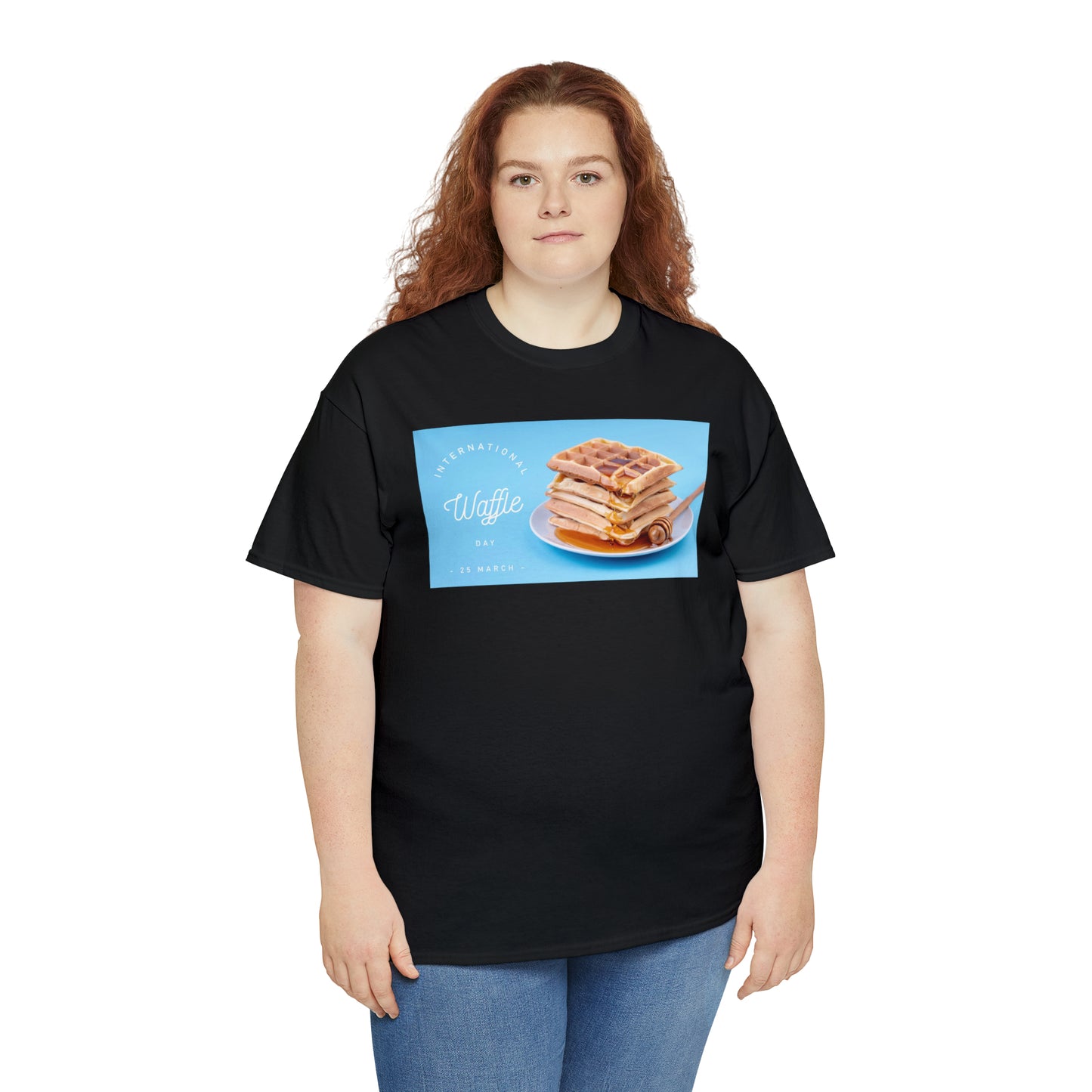 National Waffle Day Unisex Heavy Cotton Tee Express Delivery in Continental US