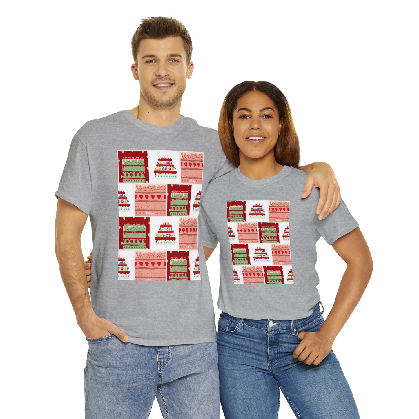 National Cake Day Unisex Heavy Cotton Tee Express Delivery in Continental US