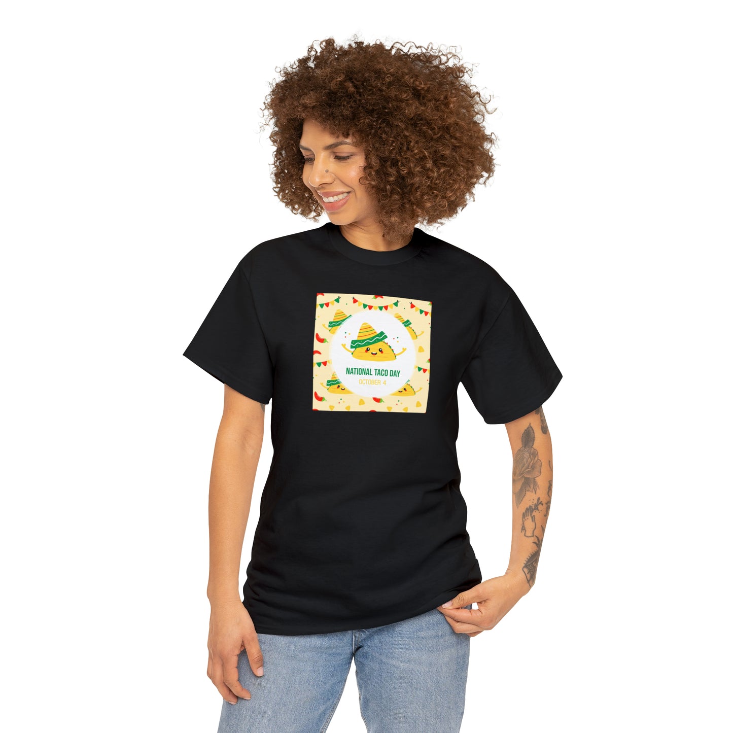 National Taco Day Unisex Heavy Cotton Tee Express Delivery in Continental US