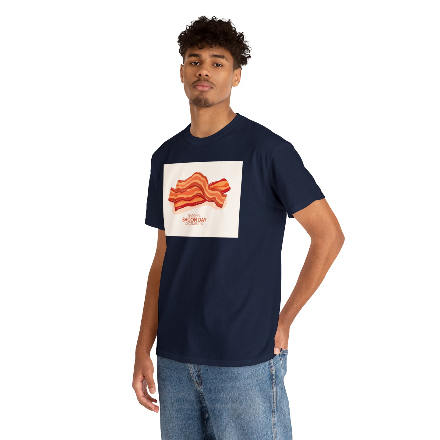 National Bacon Day Unisex Heavy Cotton Tee Express Delivery in Continental US