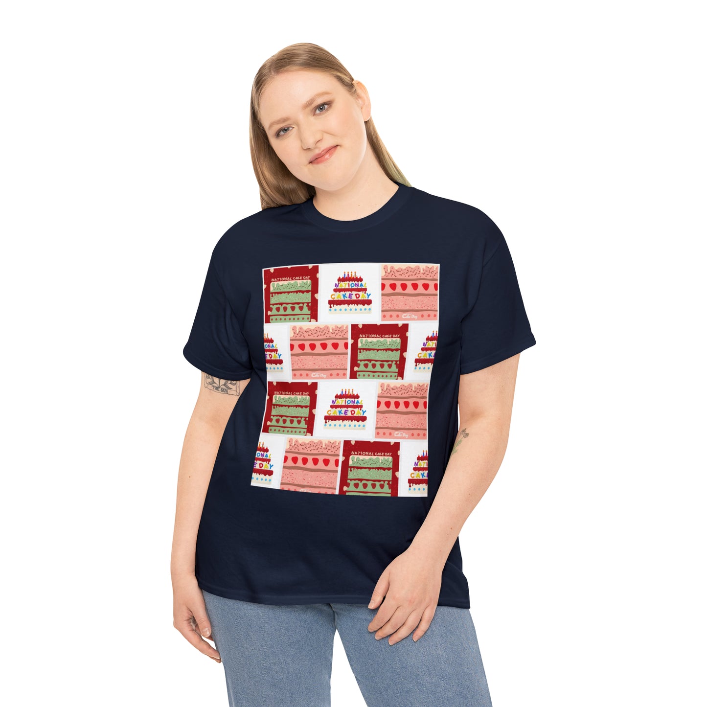 National Cake Day Unisex Heavy Cotton Tee Express Delivery in Continental US