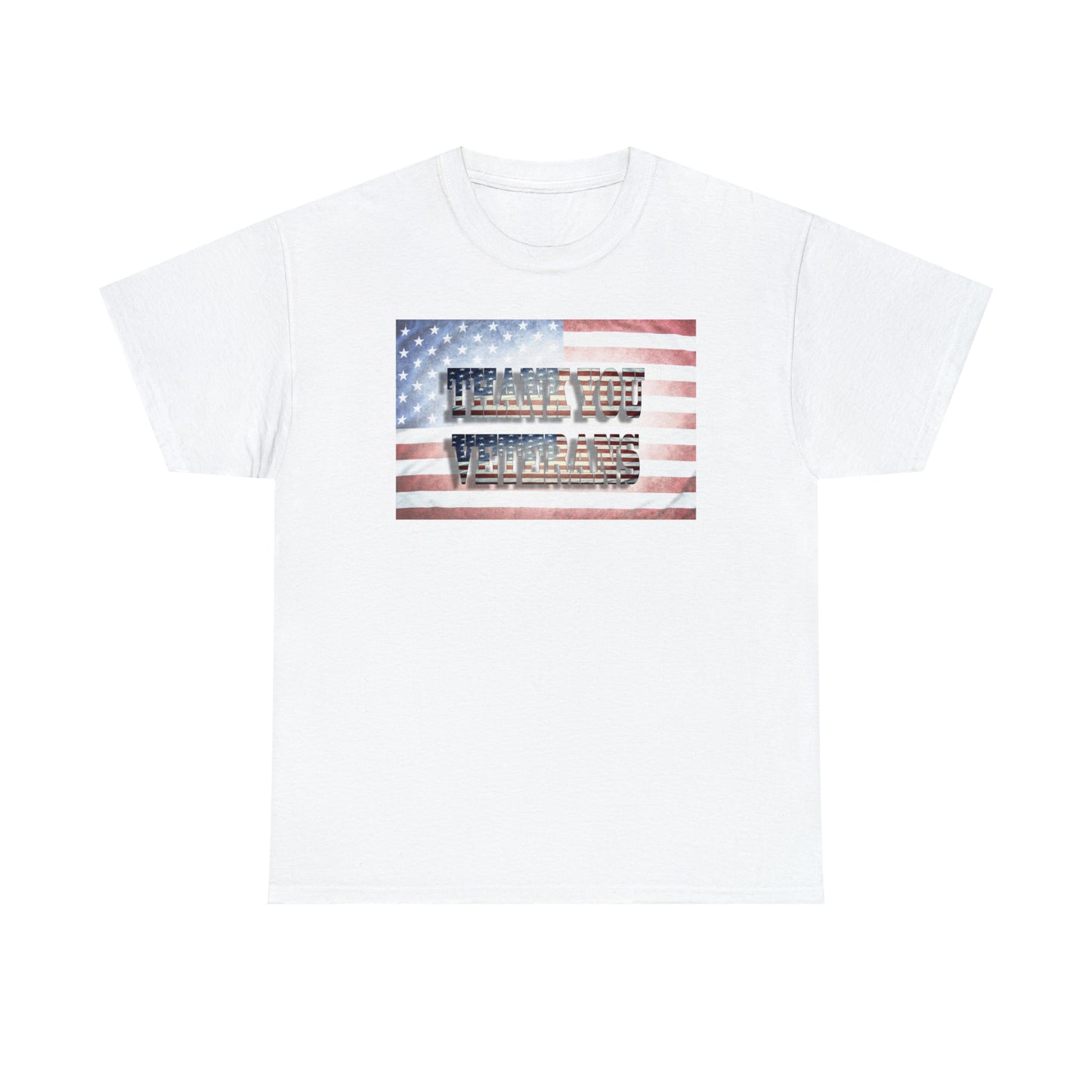 Military Appreciation-Thank You Veterans Unisex Heavy Cotton Tee Express Shipping