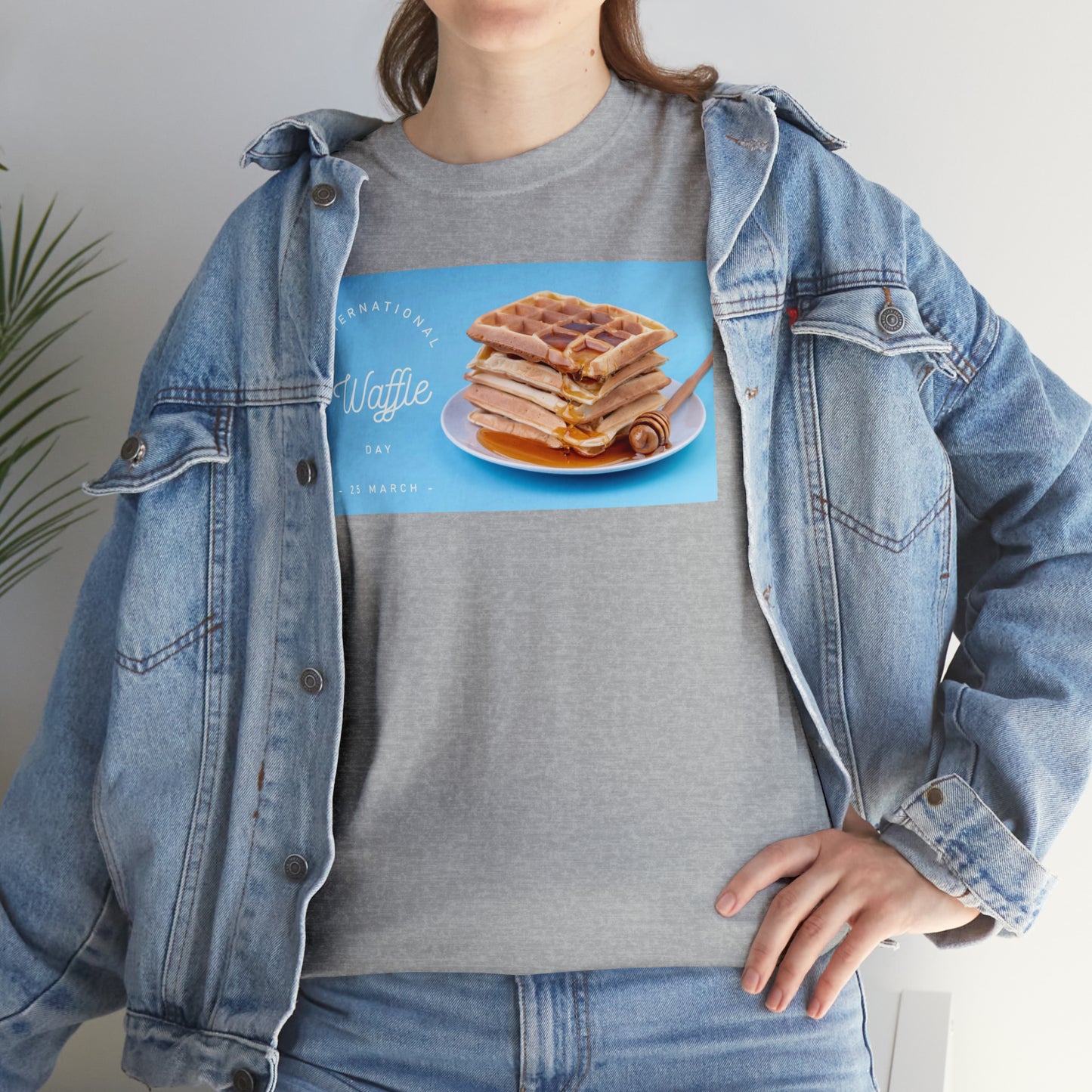 National Waffle Day Unisex Heavy Cotton Tee Express Delivery in Continental US