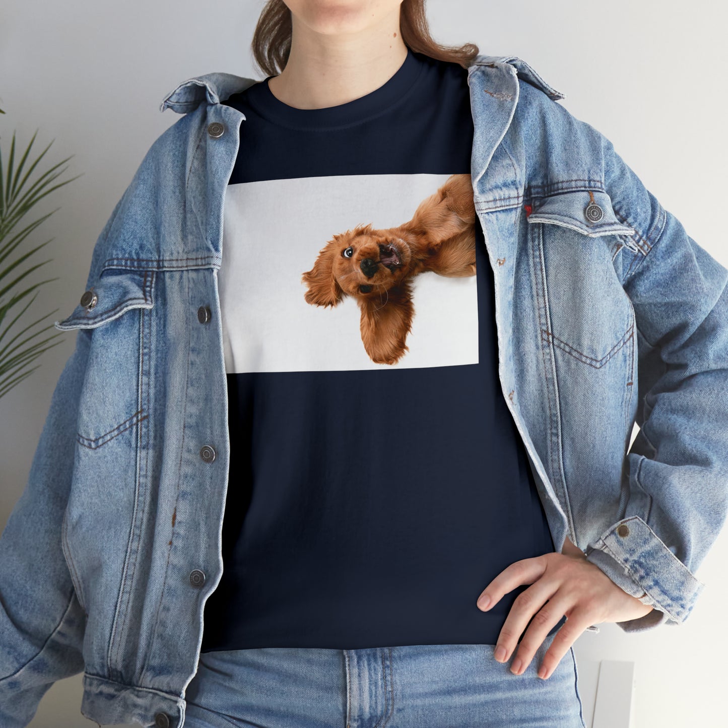 Sideview Puppy Unisex Heavy Cotton Tee Express Delivery in Continental US