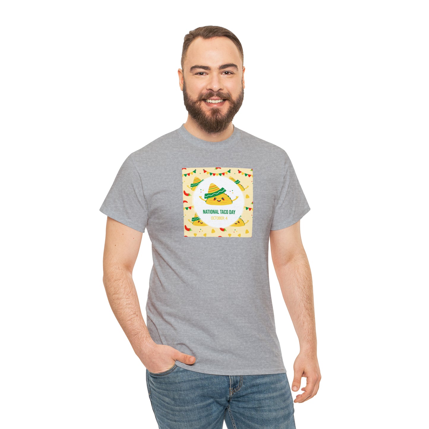 National Taco Day Unisex Heavy Cotton Tee Express Delivery in Continental US