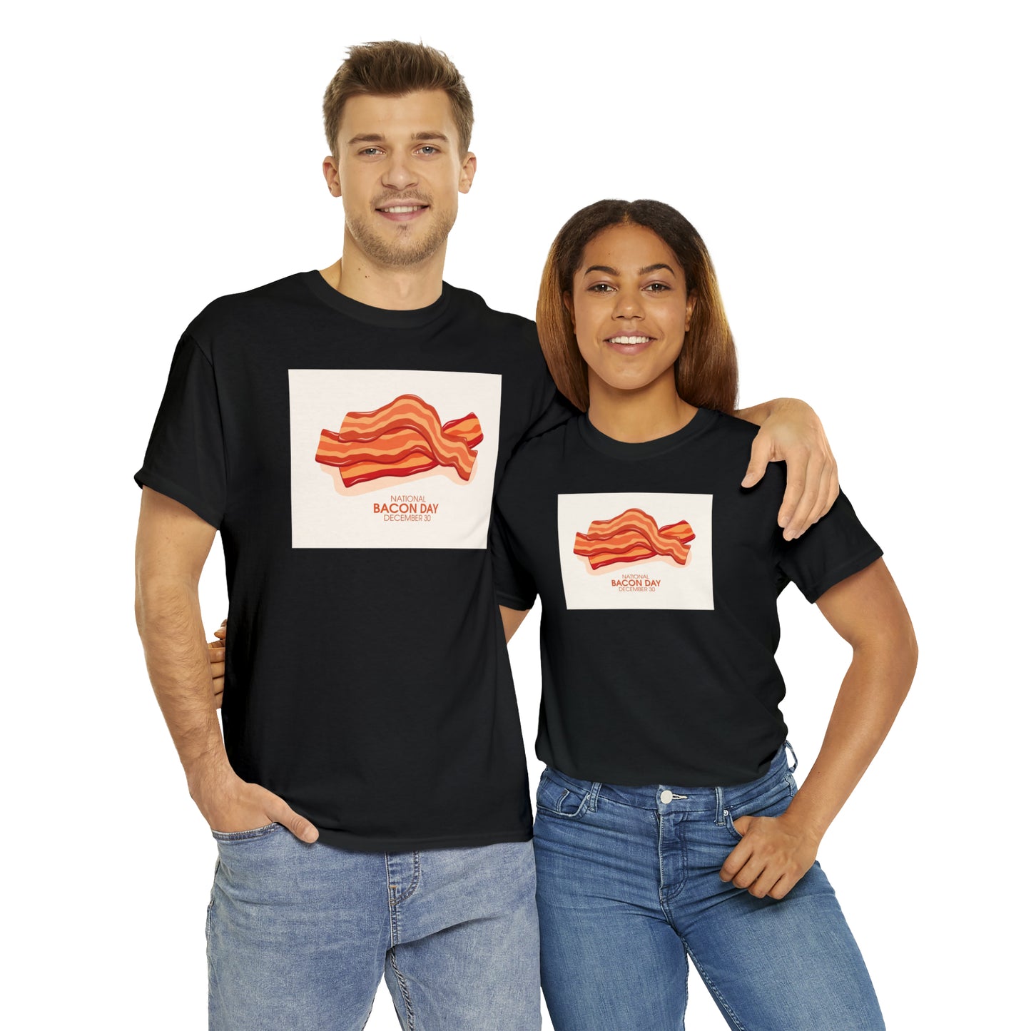 National Bacon Day Unisex Heavy Cotton Tee Express Delivery in Continental US