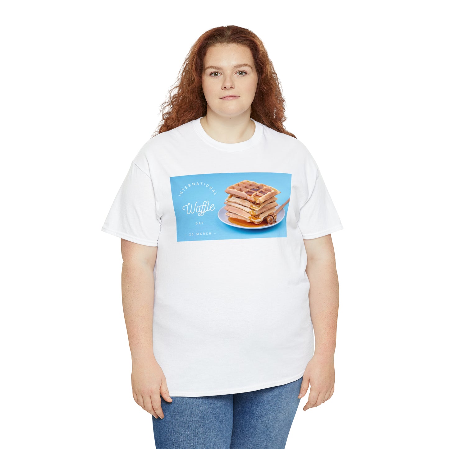 National Waffle Day Unisex Heavy Cotton Tee Express Delivery in Continental US