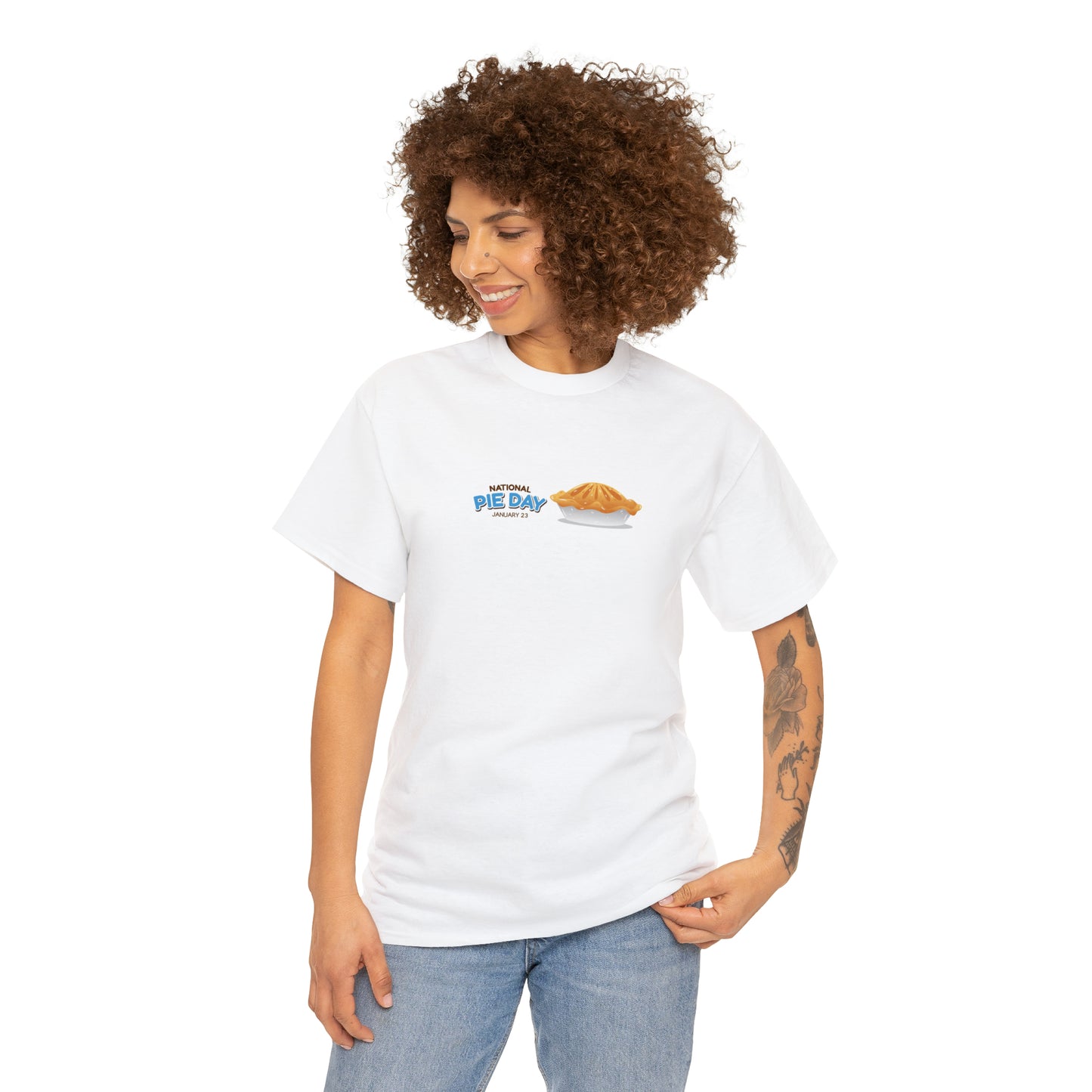 National Pie Day Unisex Heavy Cotton Tee Express Delivery in Continental US