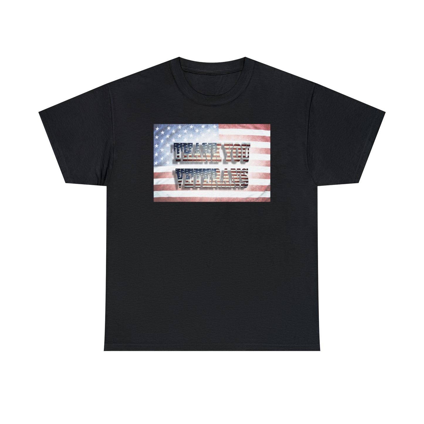 Military Appreciation-Thank You Veterans Unisex Heavy Cotton Tee Express Shipping