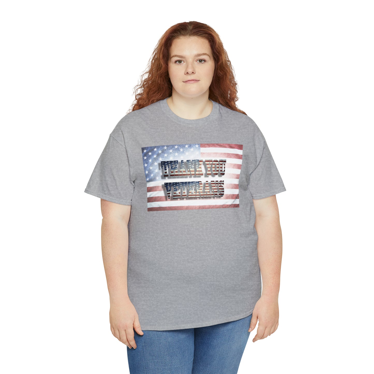 Military Appreciation-Thank You Veterans Unisex Heavy Cotton Tee Express Shipping