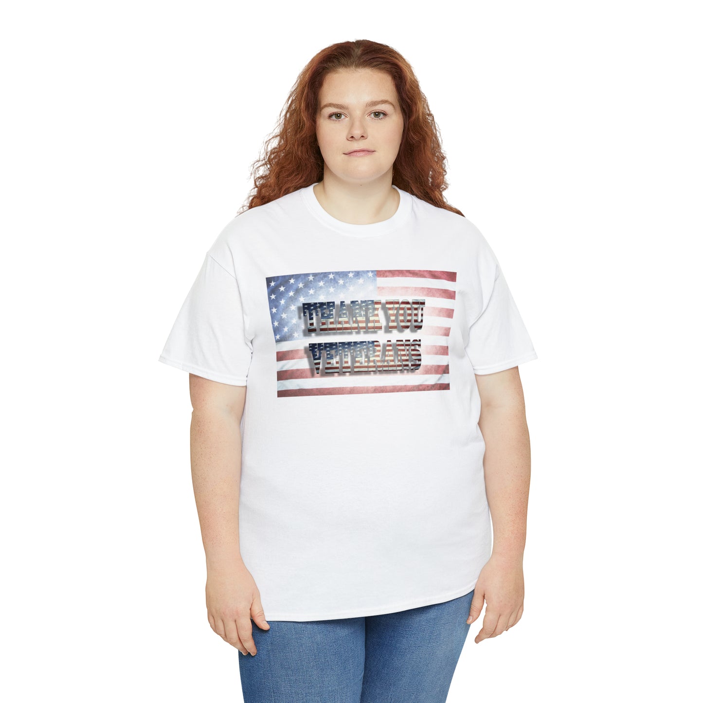 Military Appreciation-Thank You Veterans Unisex Heavy Cotton Tee Express Shipping