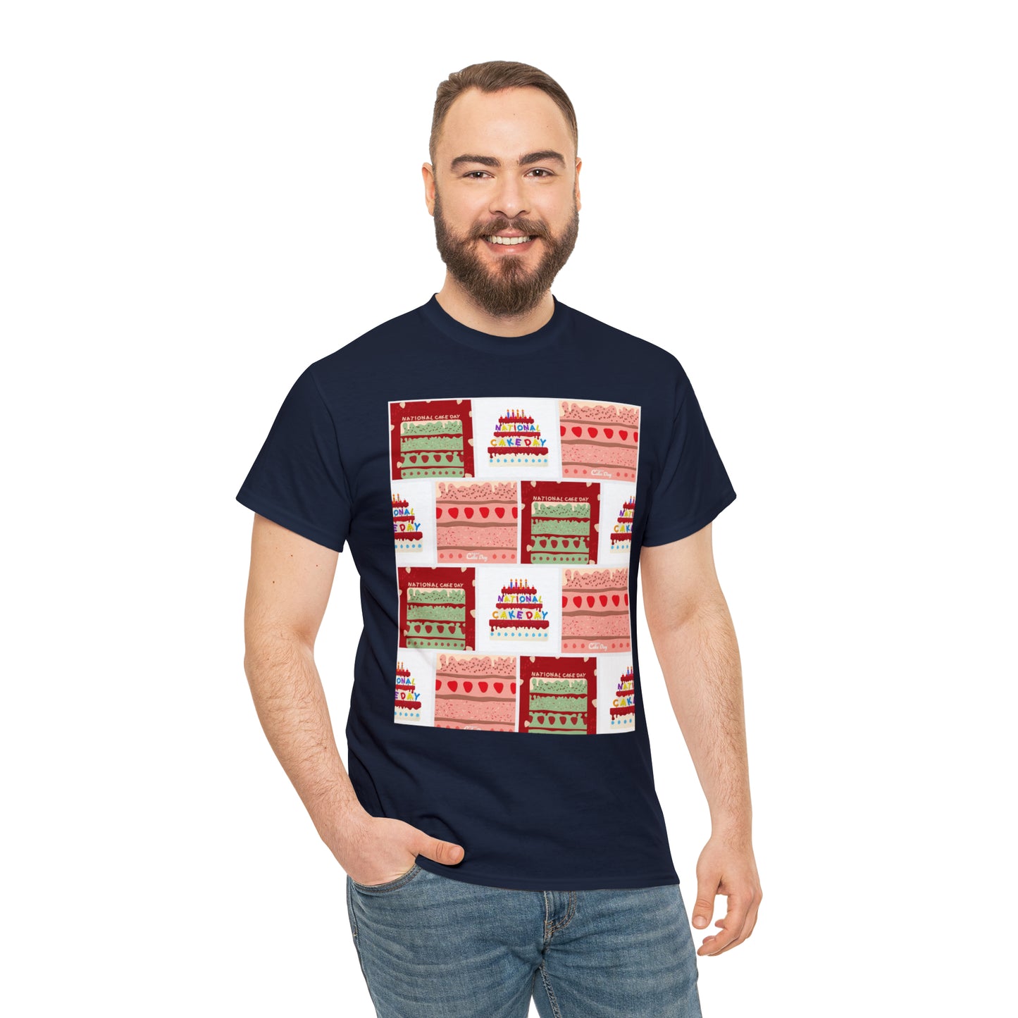 National Cake Day Unisex Heavy Cotton Tee Express Delivery in Continental US