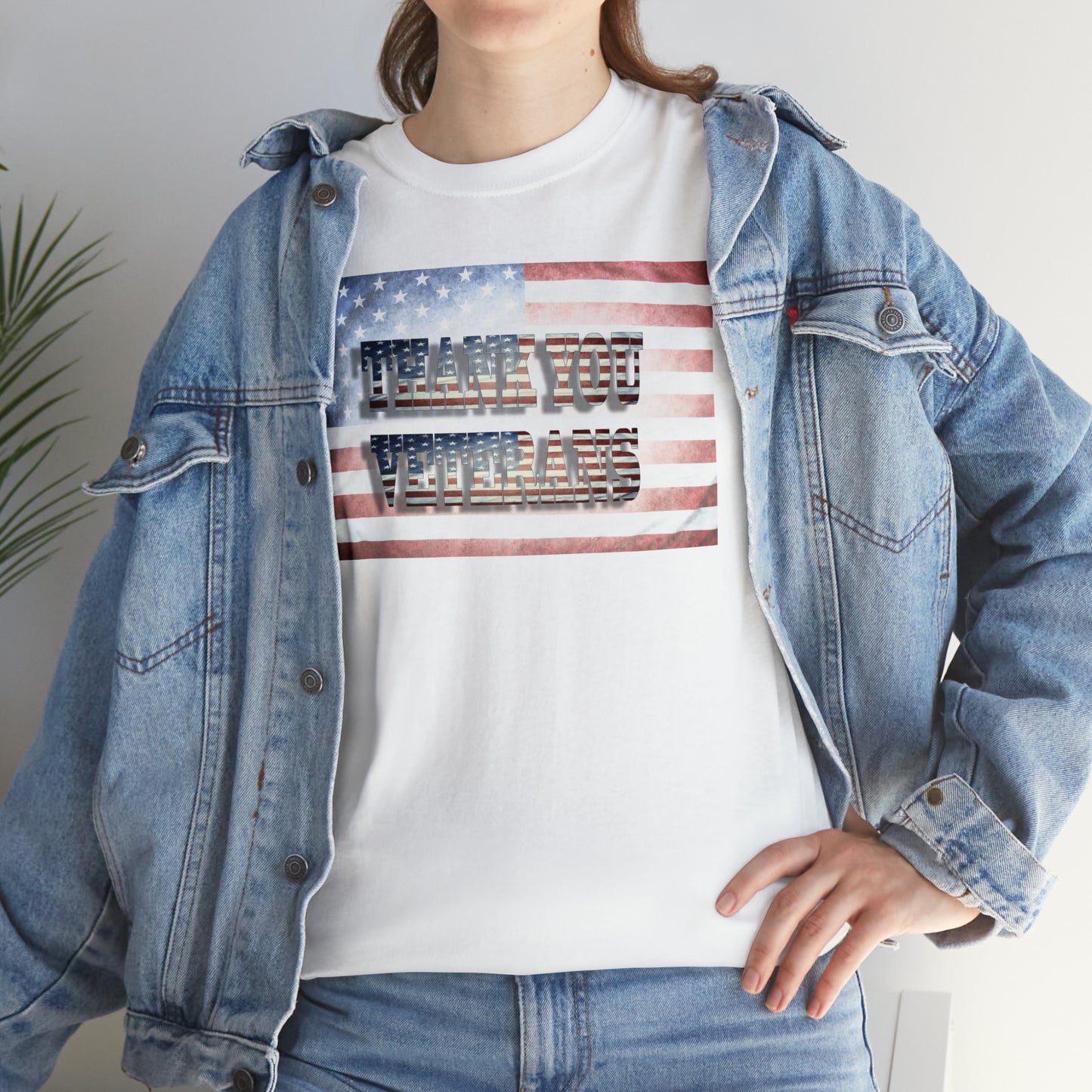 Military Appreciation-Thank You Veterans Unisex Heavy Cotton Tee Express Shipping