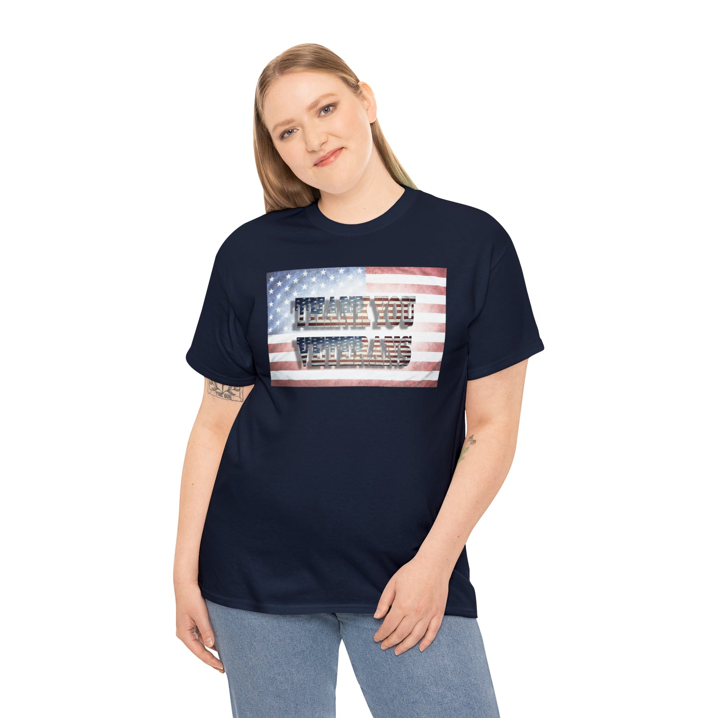 Military Appreciation-Thank You Veterans Unisex Heavy Cotton Tee Express Shipping