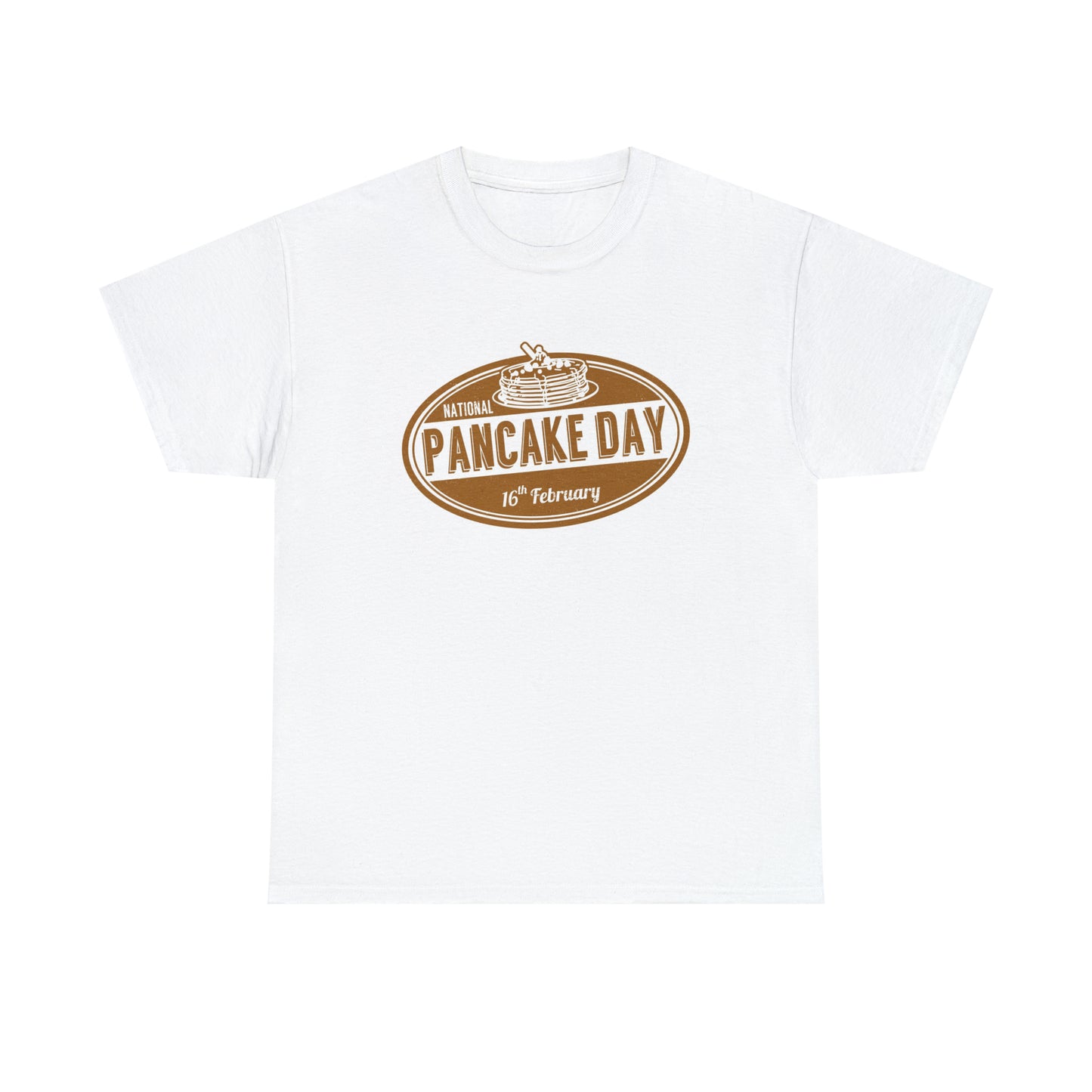 National Pancake Day Unisex Heavy Cotton Tee Express Delivery in Continental US