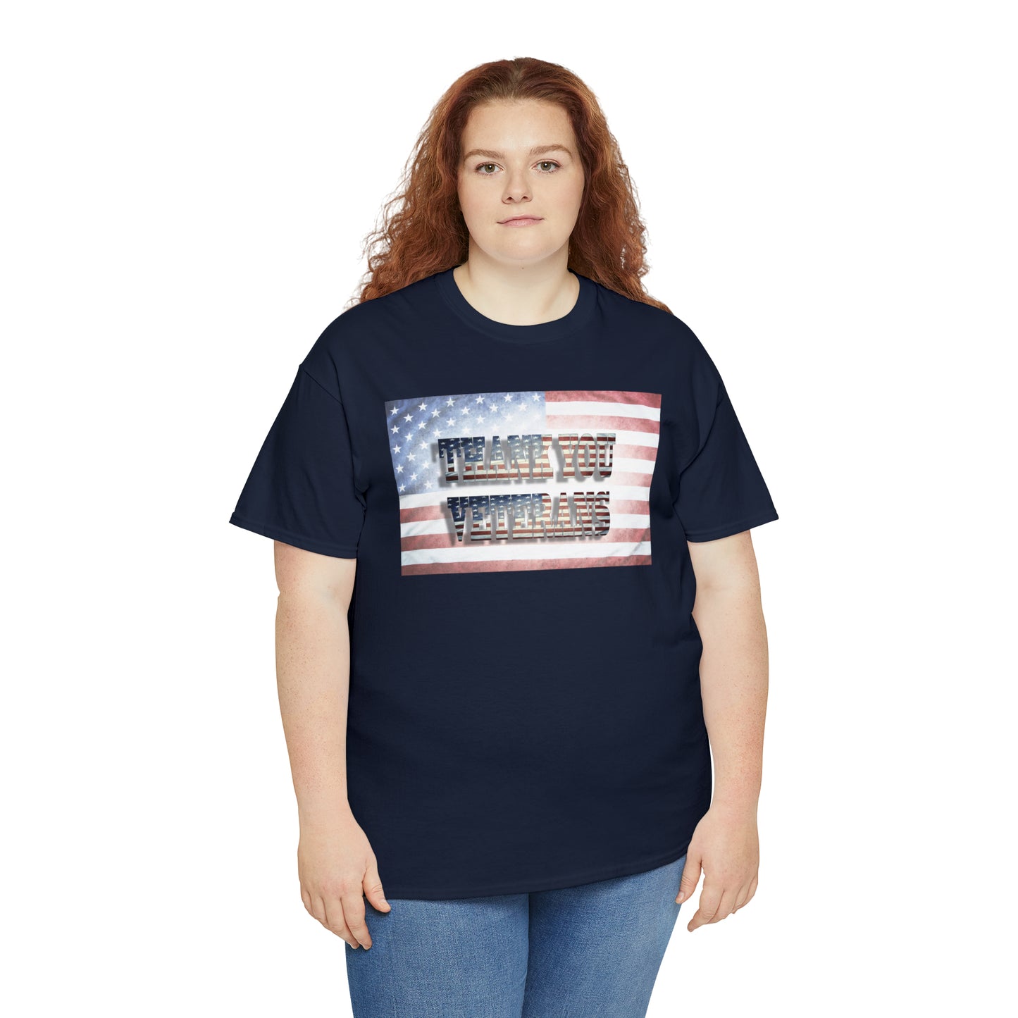Military Appreciation-Thank You Veterans Unisex Heavy Cotton Tee Express Shipping