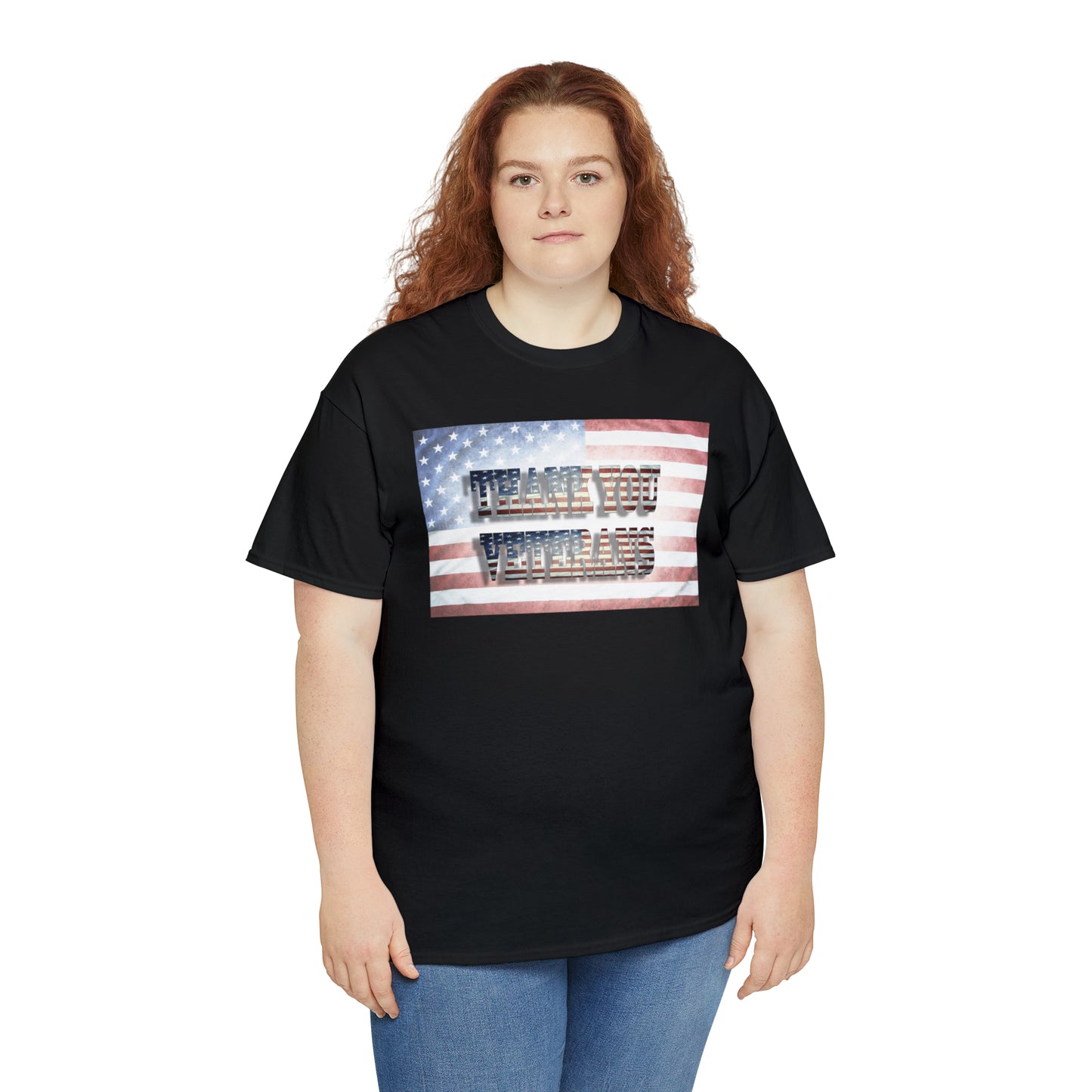 Military Appreciation-Thank You Veterans Unisex Heavy Cotton Tee Express Shipping