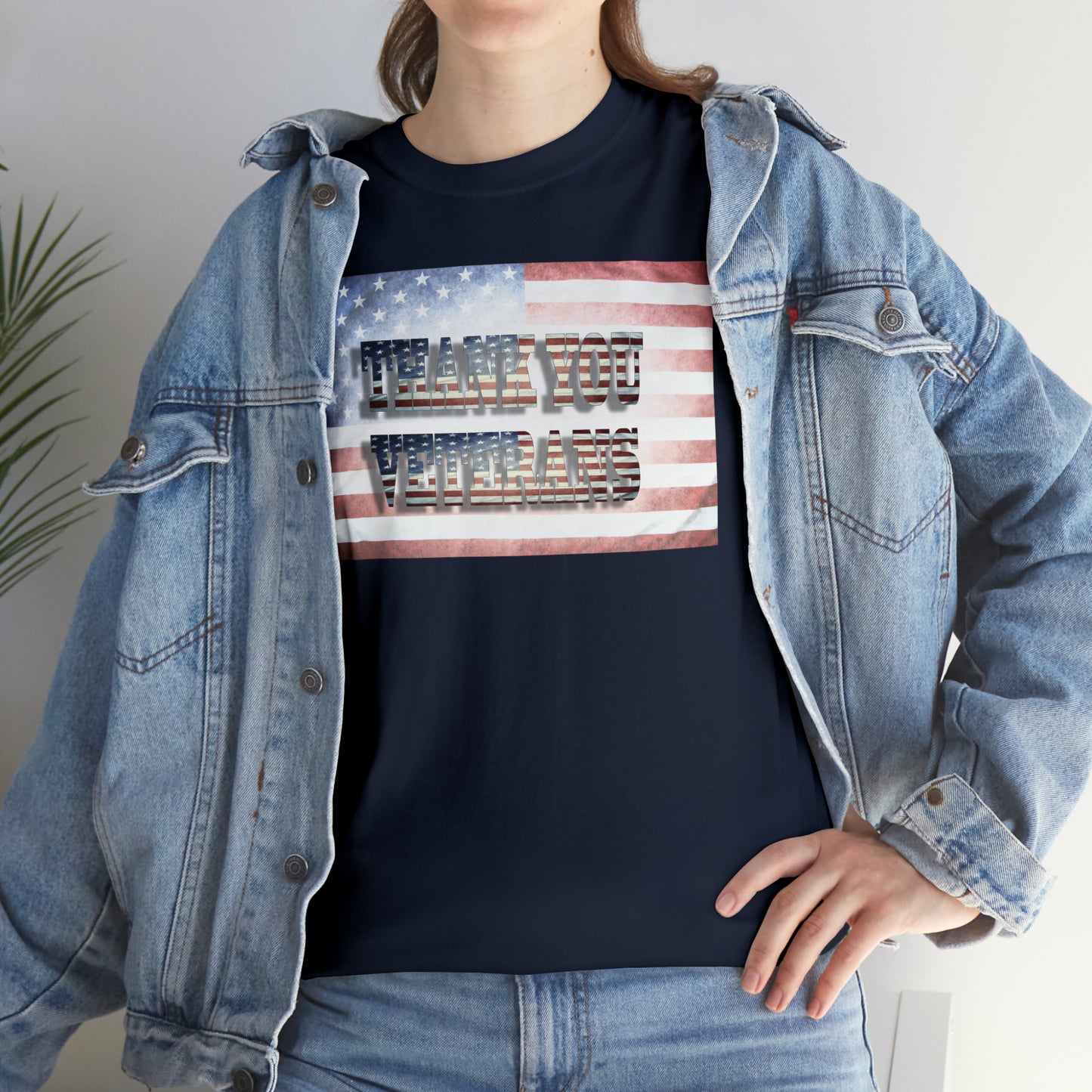 Military Appreciation-Thank You Veterans Unisex Heavy Cotton Tee Express Shipping