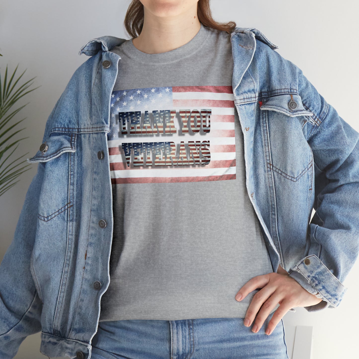 Military Appreciation-Thank You Veterans Unisex Heavy Cotton Tee Express Shipping