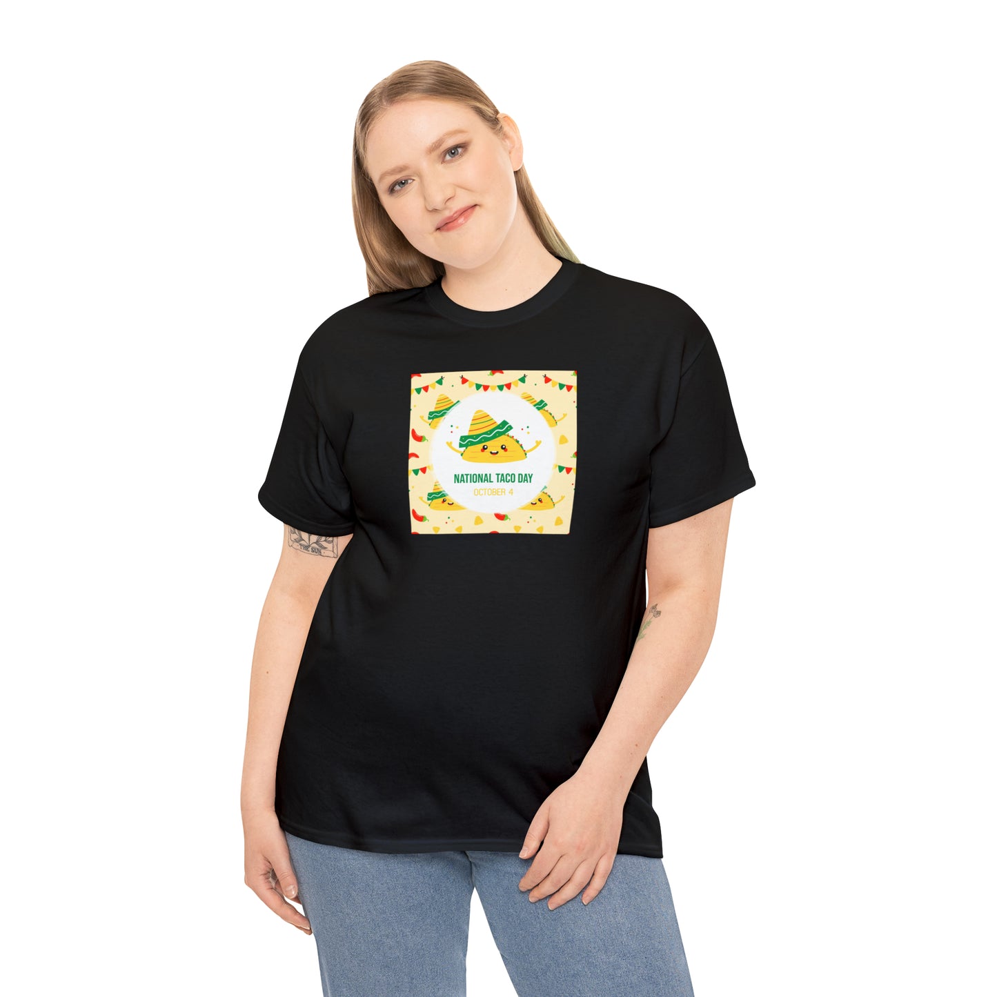 National Taco Day Unisex Heavy Cotton Tee Express Delivery in Continental US