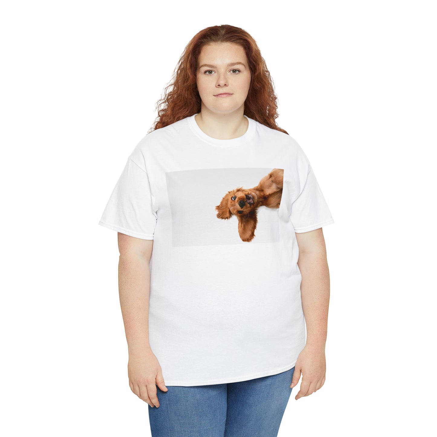 Sideview Puppy Unisex Heavy Cotton Tee Express Delivery in Continental US