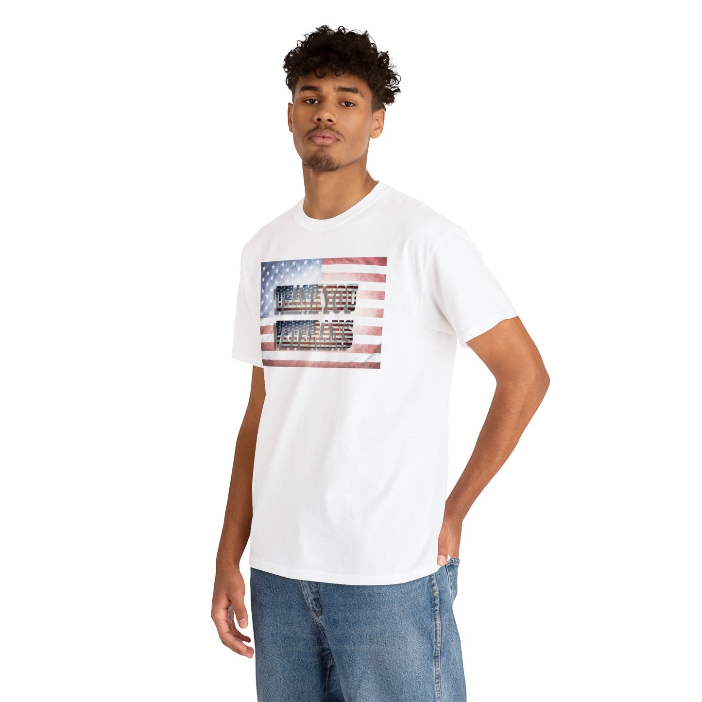Military Appreciation-Thank You Veterans Unisex Heavy Cotton Tee Express Shipping
