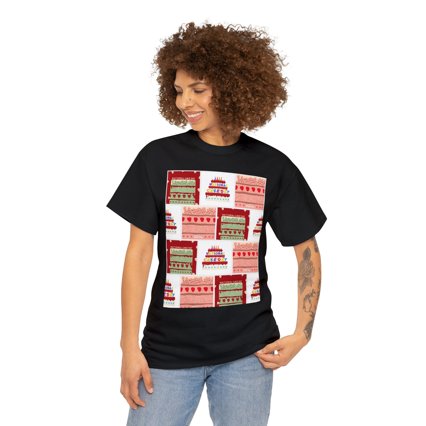 National Cake Day Unisex Heavy Cotton Tee Express Delivery in Continental US