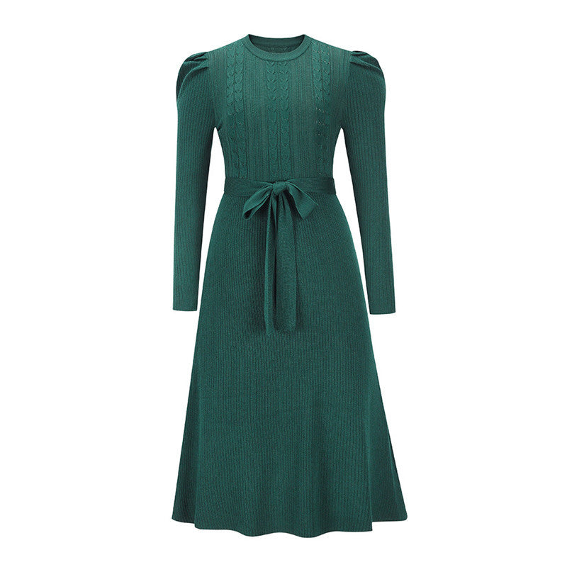 Temperament Was Thin, High-waisted Large-length Dress, Base Sweater Skirt