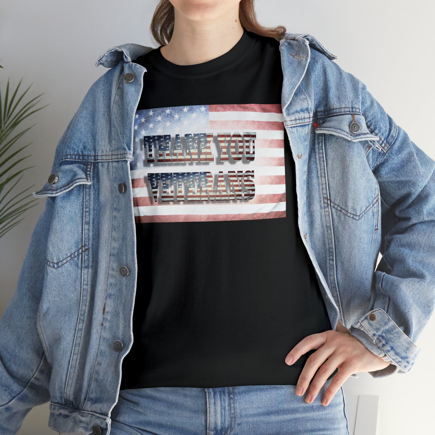 Military Appreciation-Thank You Veterans Unisex Heavy Cotton Tee Express Shipping