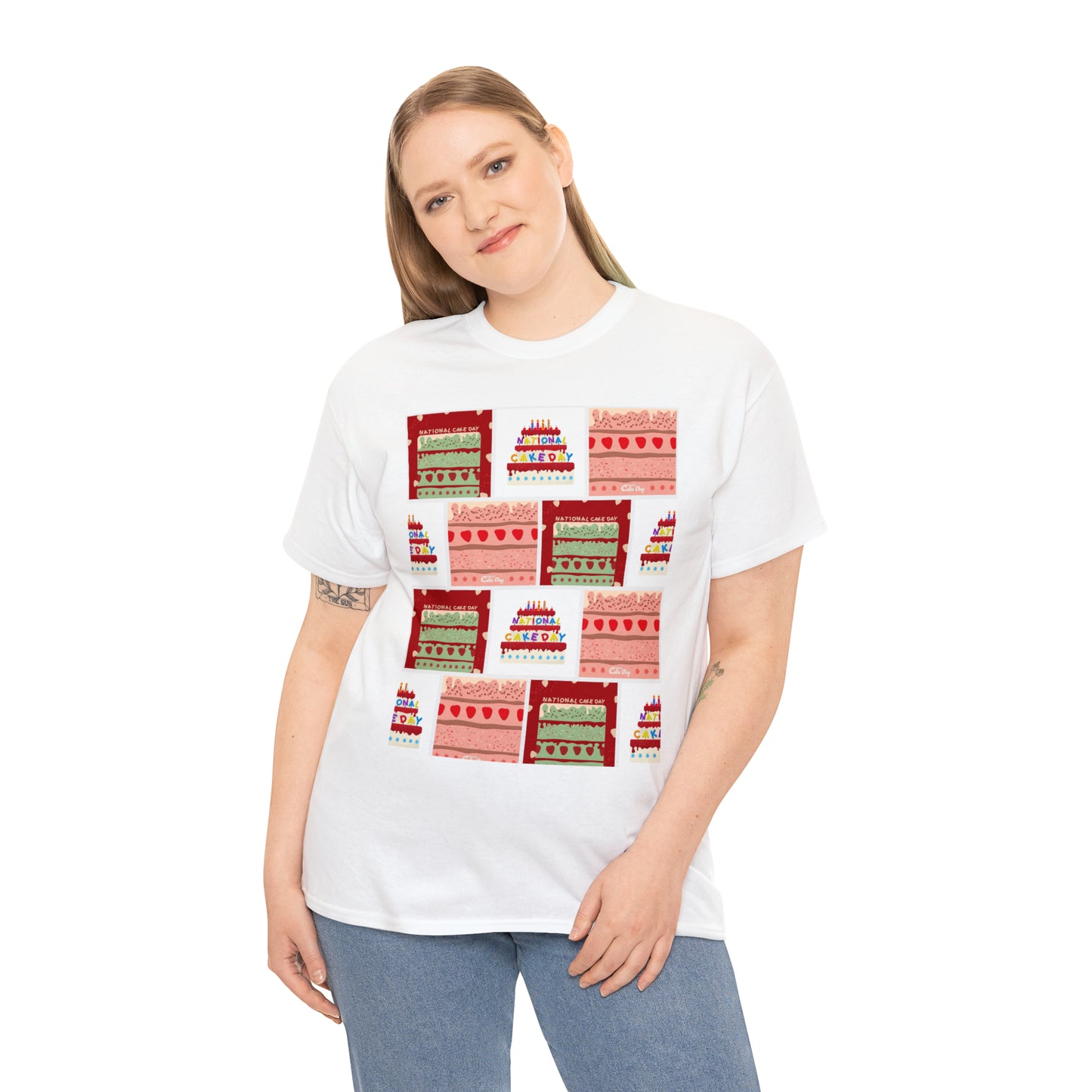 National Cake Day Unisex Heavy Cotton Tee Express Delivery in Continental US