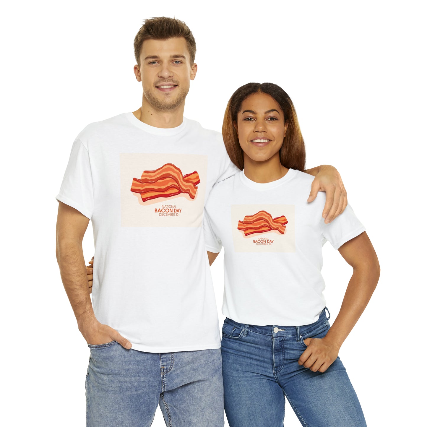 National Bacon Day Unisex Heavy Cotton Tee Express Delivery in Continental US