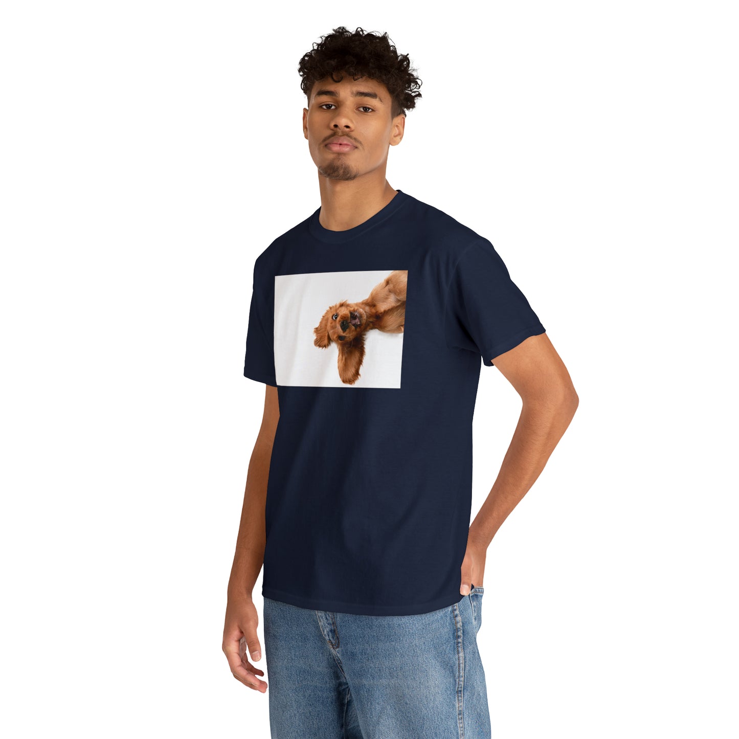 Sideview Puppy Unisex Heavy Cotton Tee Express Delivery in Continental US