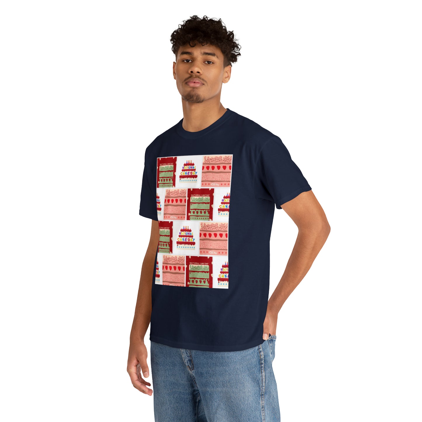 National Cake Day Unisex Heavy Cotton Tee Express Delivery in Continental US