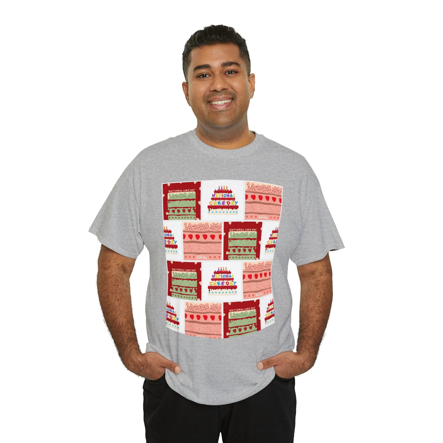 National Cake Day Unisex Heavy Cotton Tee Express Delivery in Continental US