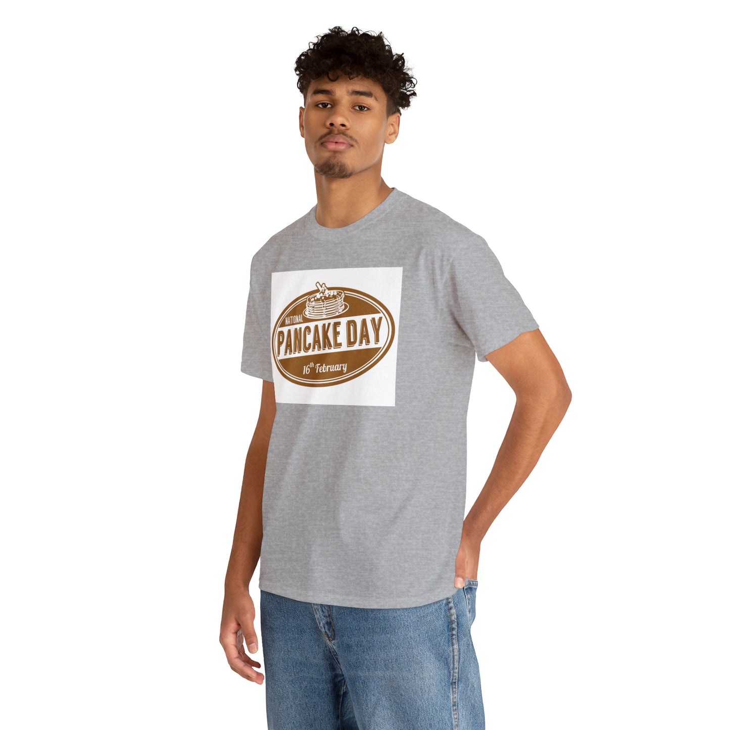National Pancake Day Unisex Heavy Cotton Tee Express Delivery in Continental US