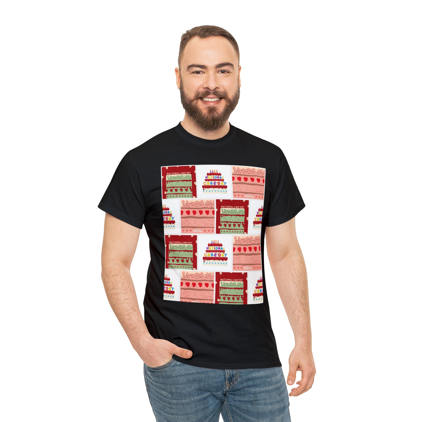 National Cake Day Unisex Heavy Cotton Tee Express Delivery in Continental US