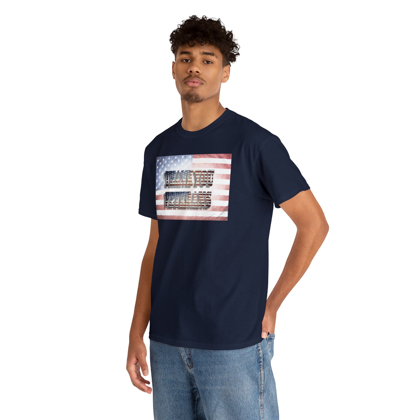 Military Appreciation-Thank You Veterans Unisex Heavy Cotton Tee Express Shipping