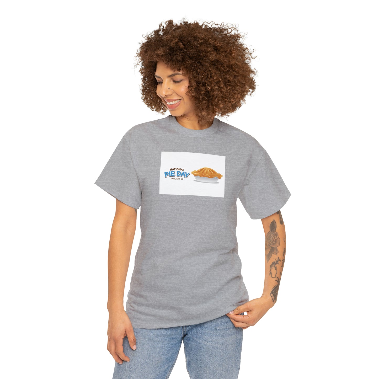 National Pie Day Unisex Heavy Cotton Tee Express Delivery in Continental US