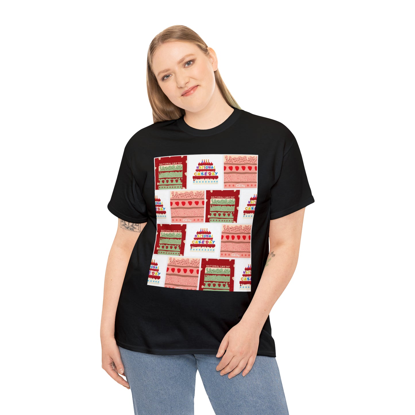 National Cake Day Unisex Heavy Cotton Tee Express Delivery in Continental US