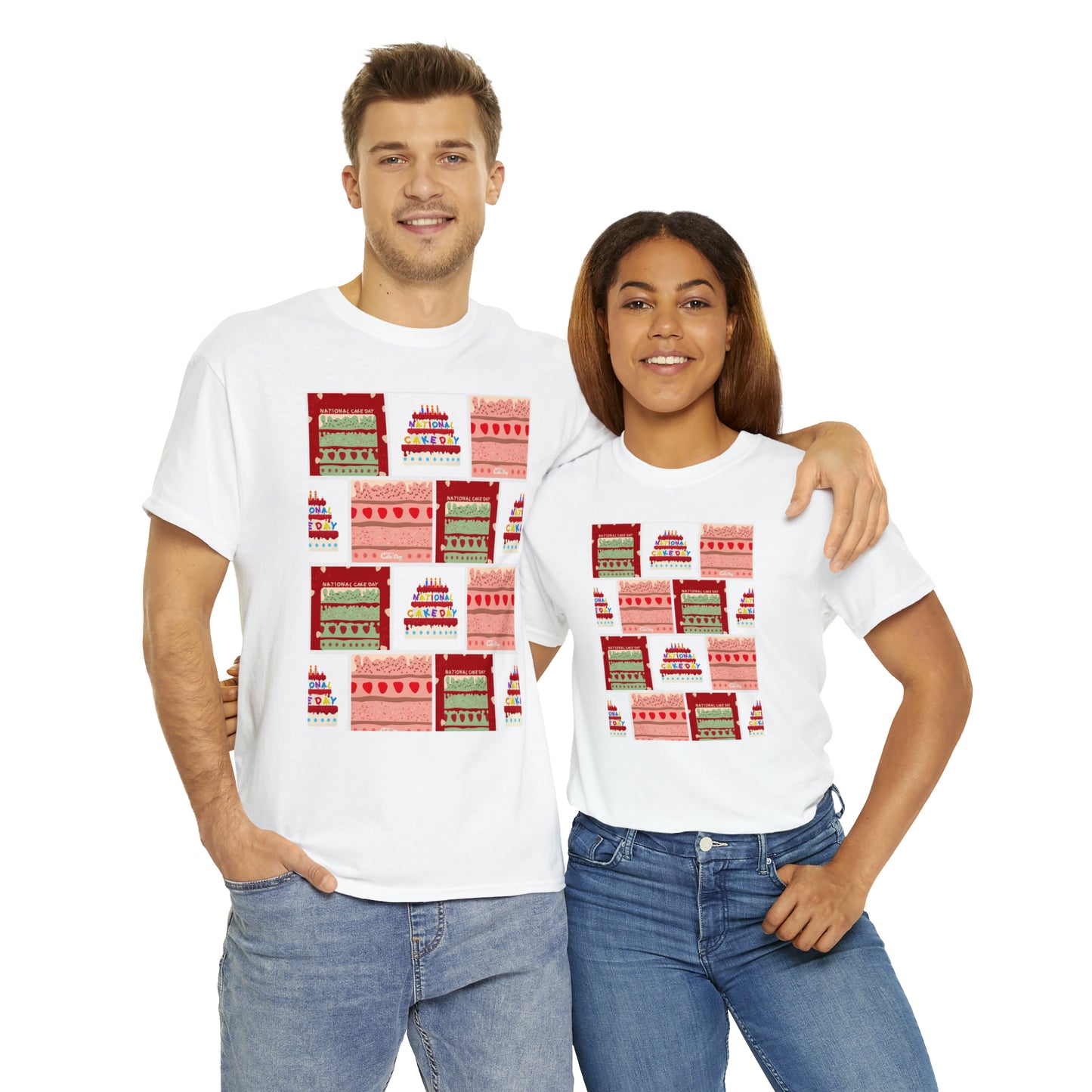 National Cake Day Unisex Heavy Cotton Tee Express Delivery in Continental US
