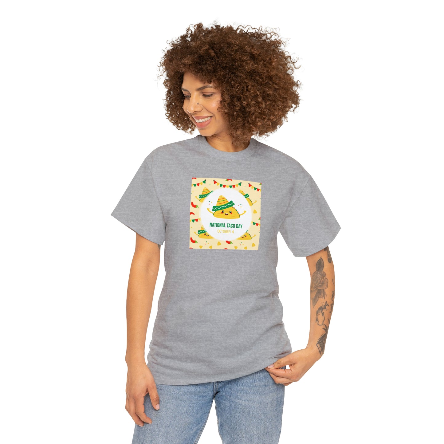 National Taco Day Unisex Heavy Cotton Tee Express Delivery in Continental US
