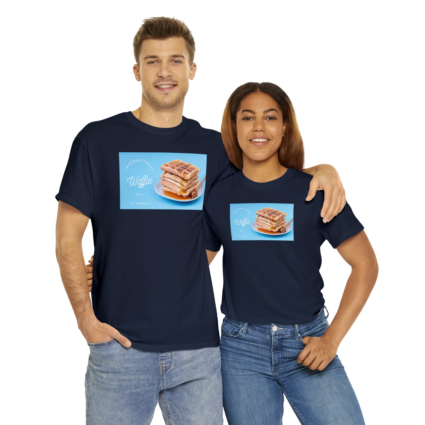 National Waffle Day Unisex Heavy Cotton Tee Express Delivery in Continental US