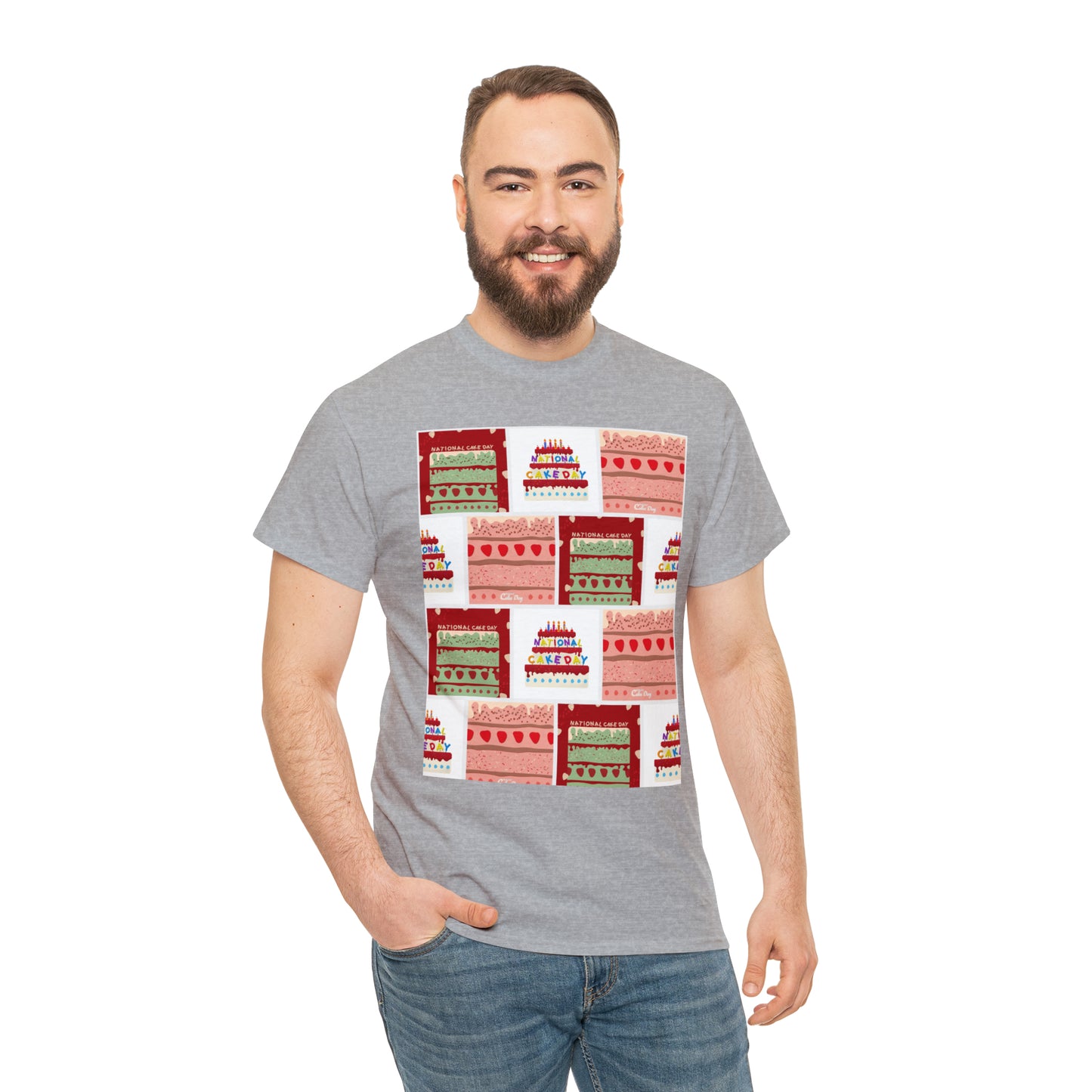 National Cake Day Unisex Heavy Cotton Tee Express Delivery in Continental US