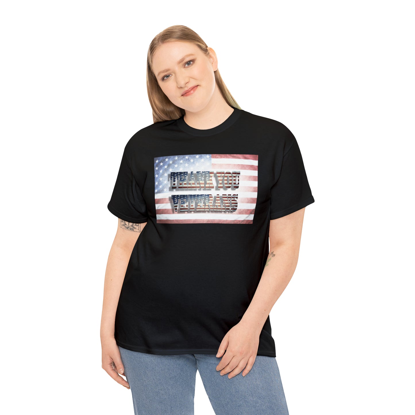 Military Appreciation-Thank You Veterans Unisex Heavy Cotton Tee Express Shipping