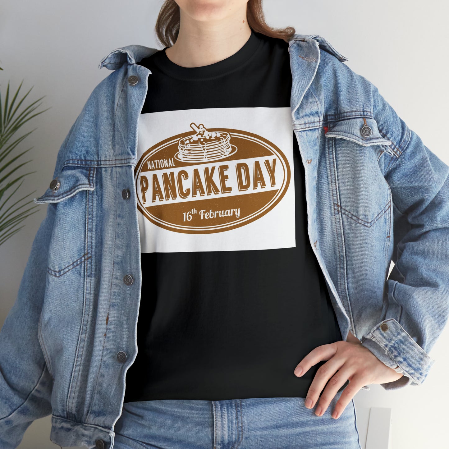 National Pancake Day Unisex Heavy Cotton Tee Express Delivery in Continental US