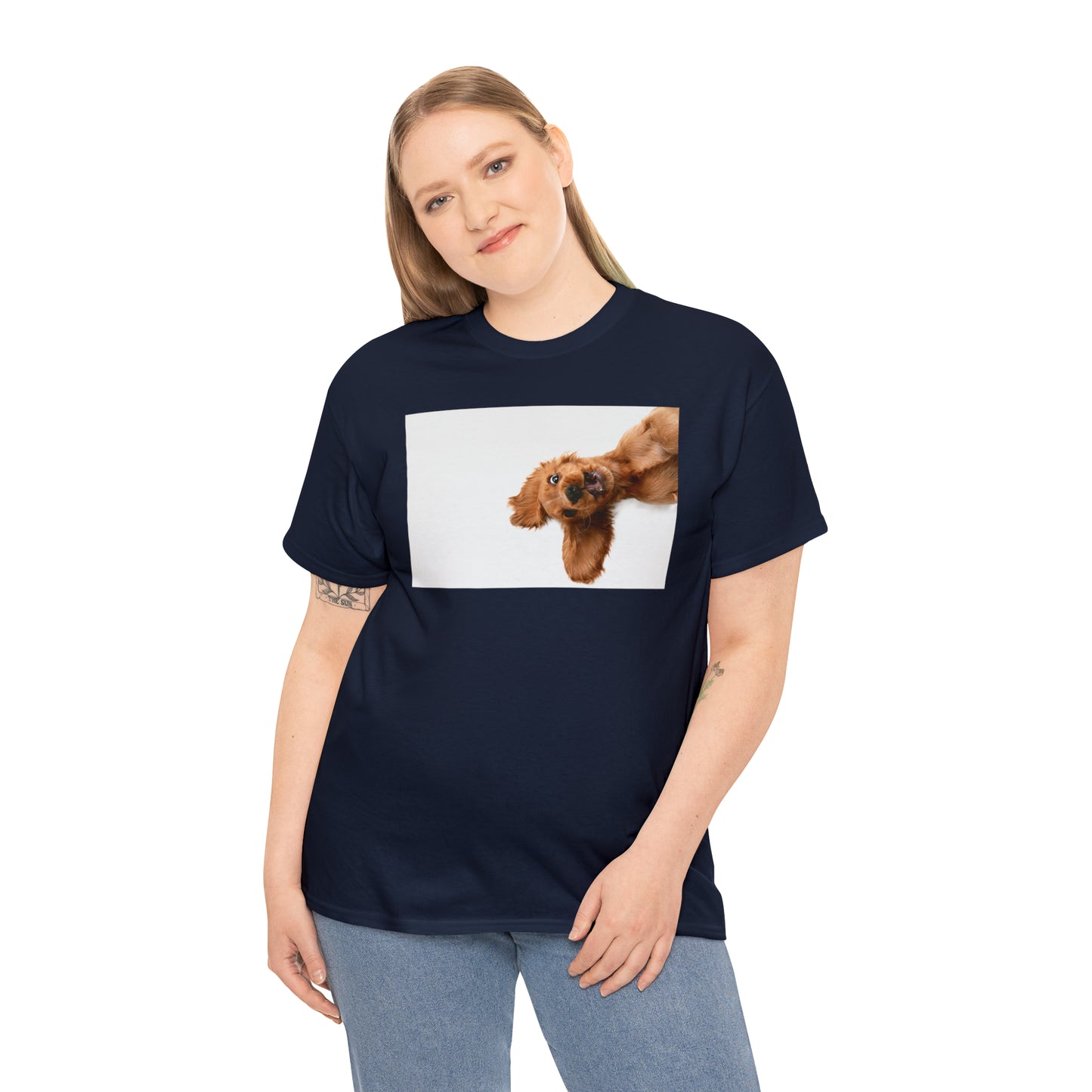Sideview Puppy Unisex Heavy Cotton Tee Express Delivery in Continental US