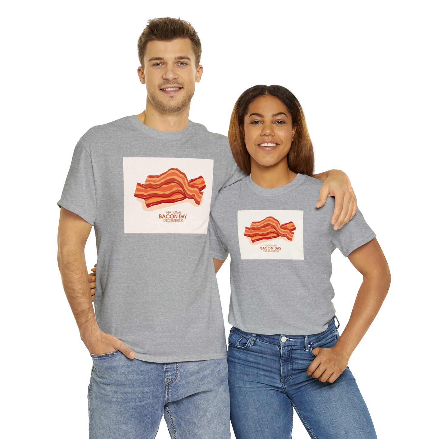 National Bacon Day Unisex Heavy Cotton Tee Express Delivery in Continental US