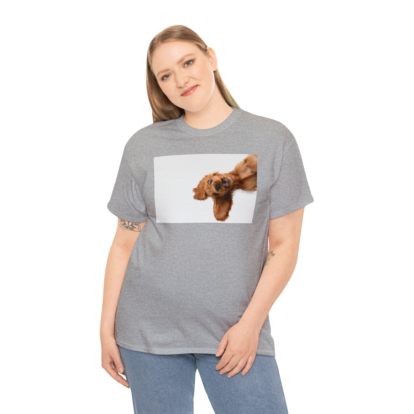 Sideview Puppy Unisex Heavy Cotton Tee Express Delivery in Continental US