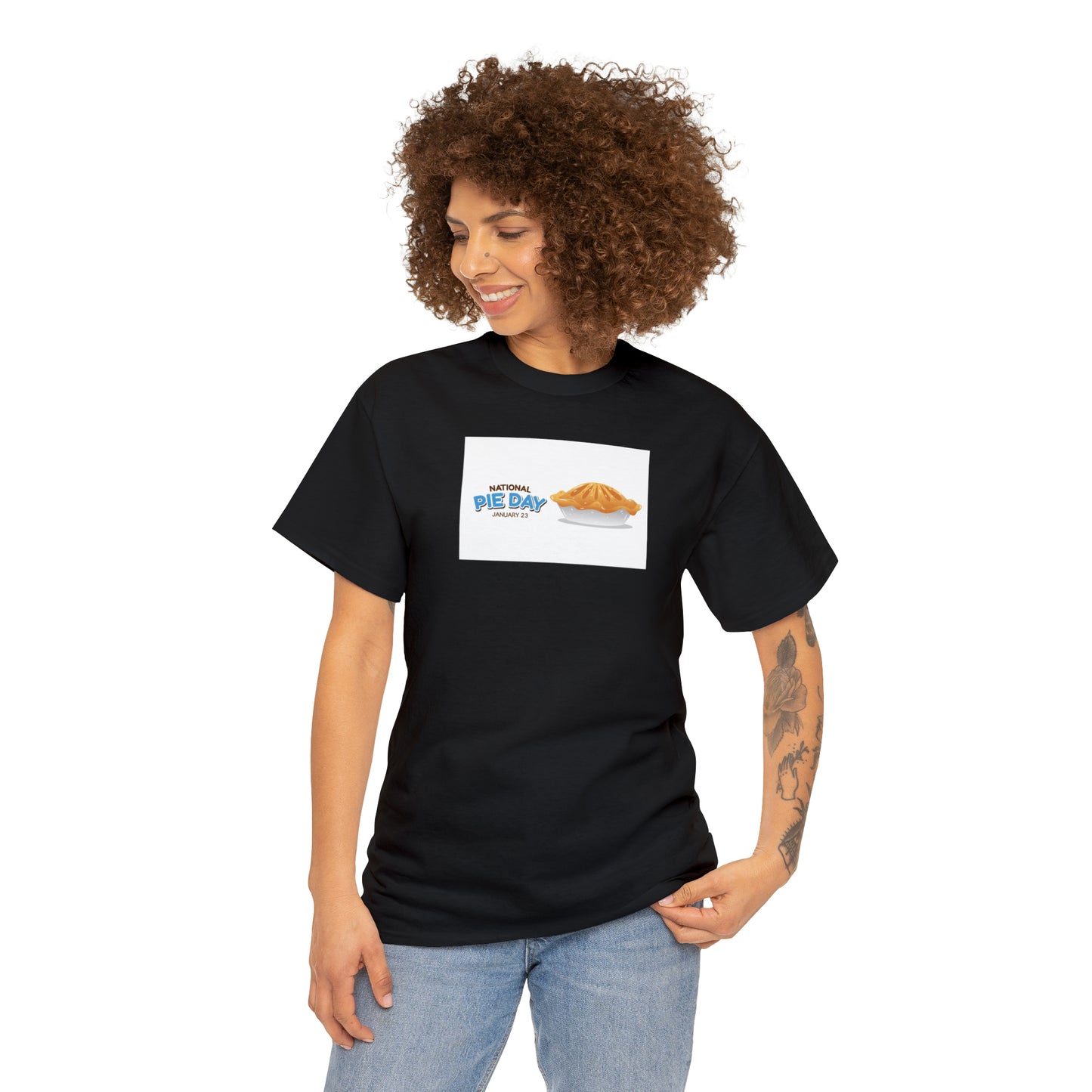 National Pie Day Unisex Heavy Cotton Tee Express Delivery in Continental US